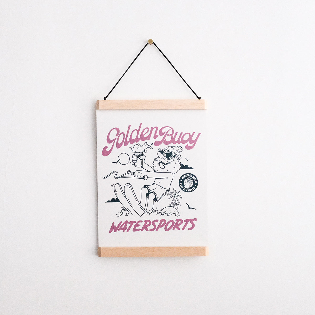 Recycled A4 Print & Wooden Frame - Keep It Chilled